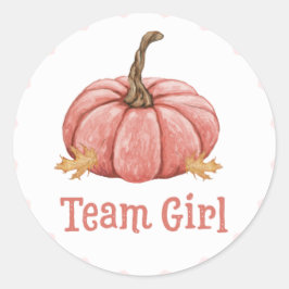 Little Pumpkin Gender Team Girl Reveal Stickers Runt Klistermärke