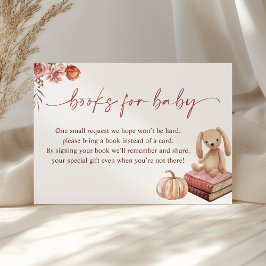 Little Pumpkin Girl Baby Shower Bokar för Baby Tilläggskort