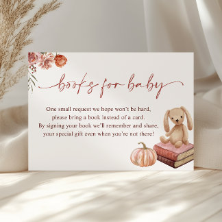 Little Pumpkin Girl Baby Shower Bokar för Baby Tilläggskort