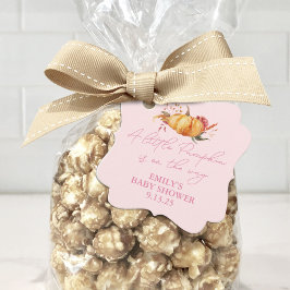 Little Pumpkin Girl Baby Shower Fall Blommigt Gåvor Etiketter