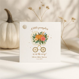 Little Pumpkin Girl Baby Shower Gåvor Etiketter