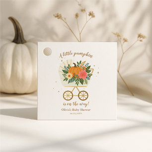 Little Pumpkin Girl Baby Shower Gåvor Etiketter