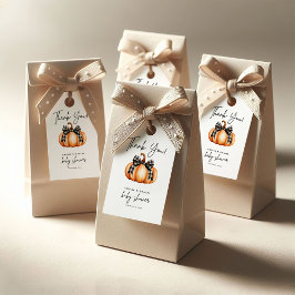 Little Pumpkin Girl Baby Shower Gift Märkre Presentetikett