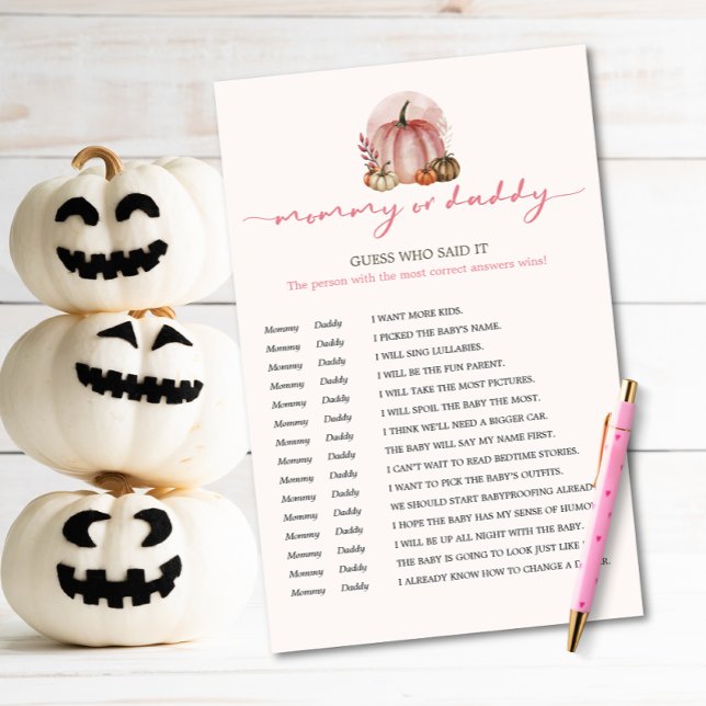 Little Pumpkin Girl Baby Shower Gues som spelar (Skapare uppladdad)