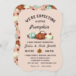 Little Pumpkin Girl Baby Shower Inbjudningar