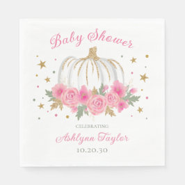 Little Pumpkin Girl Baby Shower Pappersservett
