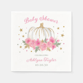Little Pumpkin Girl Baby Shower Pappersservett