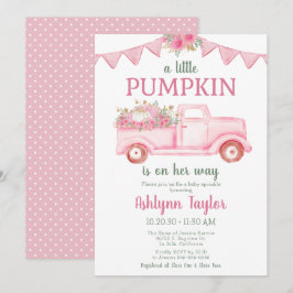 Little Pumpkin Girl Baby Sprinkle-inbjudan Inbjudningar