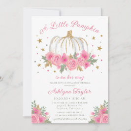 Little Pumpkin Girl Baby Sprinkle-inbjudan Inbjudningar