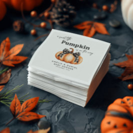 Little Pumpkin Girl Black Bow Pappersservett