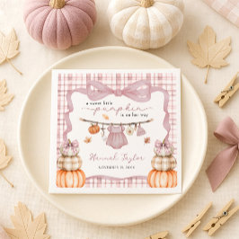 Little Pumpkin Girl Clothes Fall Baby Shower Pappersservett
