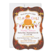 Little Pumpkin Girl Höst löv Baby Shower