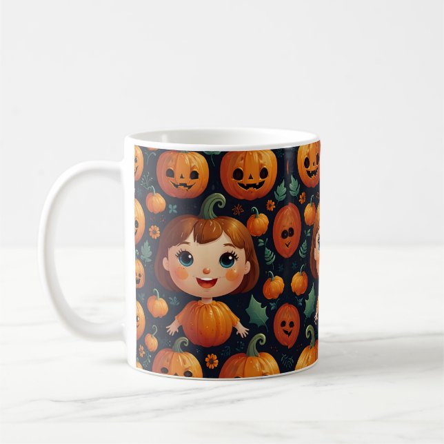 Little Pumpkin Girl Kaffemugg (Vänster)