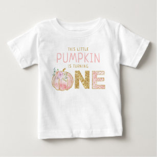 Little Pumpkin Girls 1st Birthday T Shirt