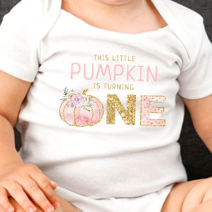 Little Pumpkin Girls 1st Birthday T Shirt