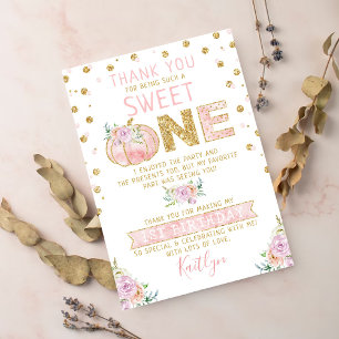 Little Pumpkin Girls 1st Birthday Tack Kort