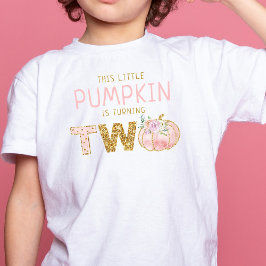 Little Pumpkin Girls 2:a födelsedagen T Shirt