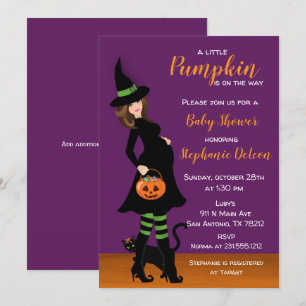 Little Pumpkin Halloween Baby Shower-inbjudan Inbjudningar