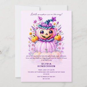 Little Pumpkin Halloween Baby Shower Inbjudningar