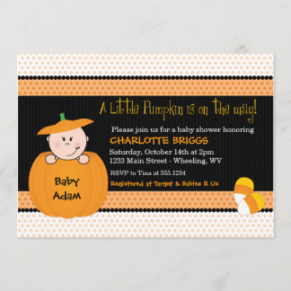 Little Pumpkin Halloween Baby Shower-inbjudningar Inbjudningar