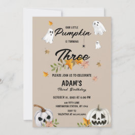 Little Pumpkin Halloween Birthday-inbjudan Inbjudningar