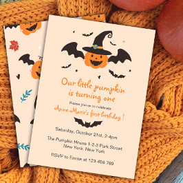 Little Pumpkin Halloween Birthday Inbjudningar