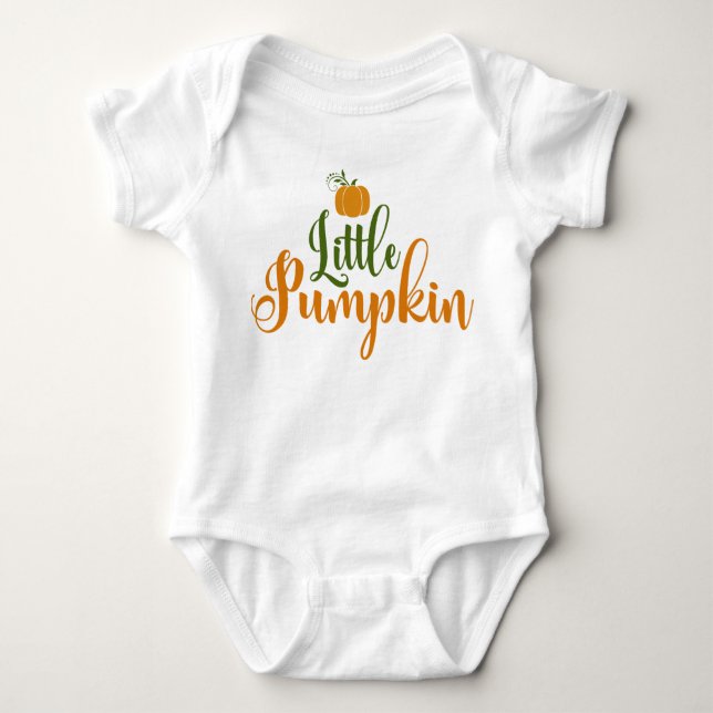 Little Pumpkin Halloween Infant Baby Romper T Shirt (Framsida)