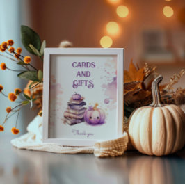 Little Pumpkin Halloween-kort och presenter Poster