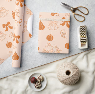 Little Pumpkin Handdragen orange Babydusch Presentpapper