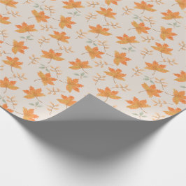 Little Pumpkin Höst löv Första födelsedag Presentpapper