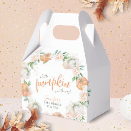 Little Pumpkin Höstfärgning Guld Baby Shower Presentaskar