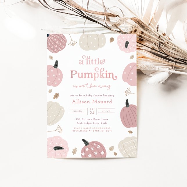 Little Pumpkin-inbjudan för höstbabyskor Inbjudningar (Skapare uppladdad)