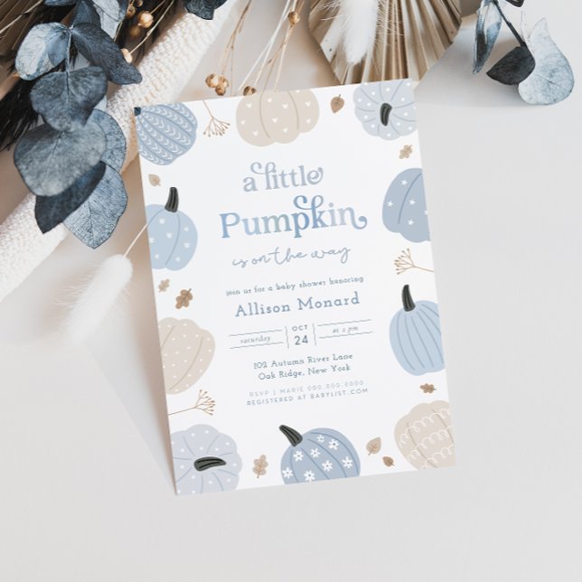 Little Pumpkin-inbjudan för höstbabyskor Inbjudningar (Skapare uppladdad)