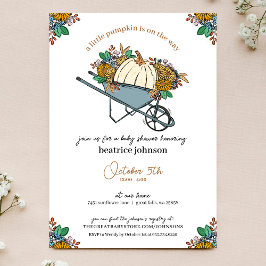 Little Pumpkin Land Garden Baby Shower Inbjudningar