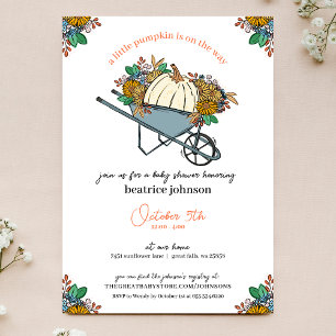 Little Pumpkin Land Garden Baby Shower Inbjudningar