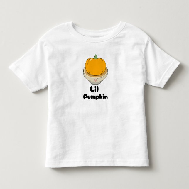 Little Pumpkin/Lil Pumpkin T Shirt (Framsida)