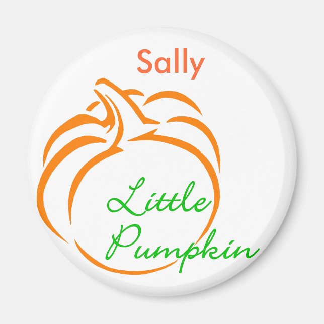 Little Pumpkin Line Art Magnet (Framsidan)