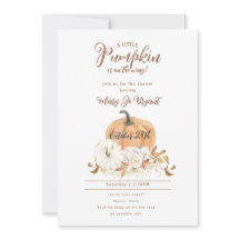 Little Pumpkin Linen & White Pumpkin Baby Shower
