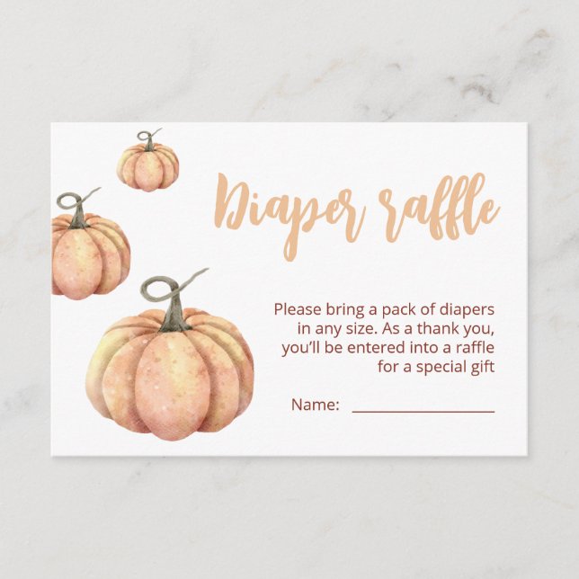 Little Pumpkin minimalist Baby Shower | Falltema Tilläggskort (Framsida)