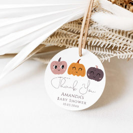 Little Pumpkin Modern Baby Shower Gåvor Etiketter