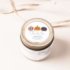 Little Pumpkin Modern Baby Shower Runt Klistermärke