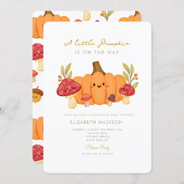 Little Pumpkin Mushroom Baby Shower-inbjudan Inbjudningar