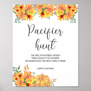 Little pumpkin nappar jagar babyduschspel poster