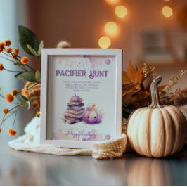 Little Pumpkin Nappar jagar babyduschspel Poster
