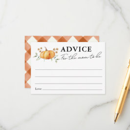Little Pumpkin Neutralt Baby Shower Advice for Mam Tilläggskort