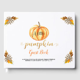 Little Pumpkin Orange Baby Shower Gästböcker