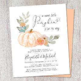 Little Pumpkin Par Baby Shower-inbjudan