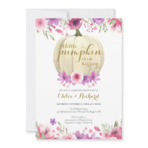 Little Pumpkin Par Girl Baby Shower-inbjudan