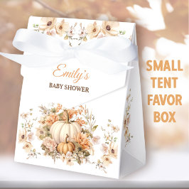 Little Pumpkin Pastel White Baby Shower Small Tält Presentaskar