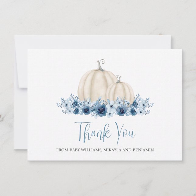 Little Pumpkin Pojke Baby Shower Tack (Framsida)